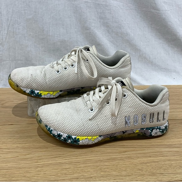 NOBULL Shoes - Nobull Spring Fling Trainer Shoes White Floral CrossFit Women’s Size 7